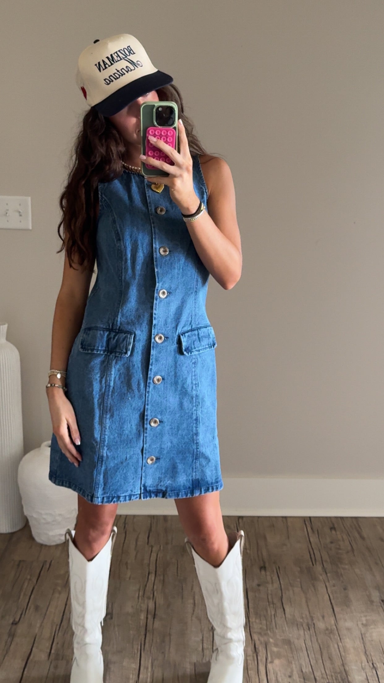 Blue Denim Dress worn for a Bachelorette Party