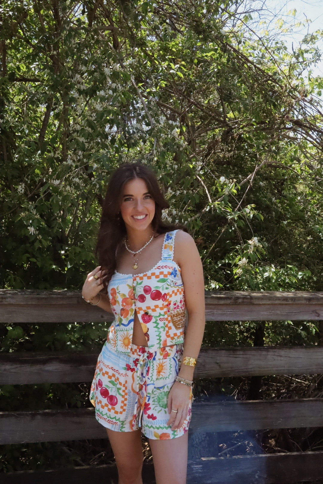 Summer Picnic Print Set- Shorts & Tank