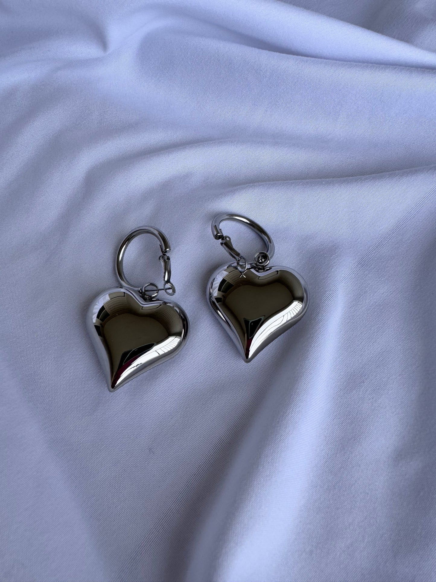 Oversized Bubble Heart Earrings